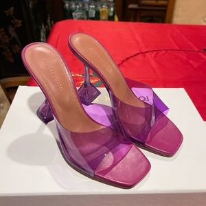 Amina Muaddi pvc sandals
